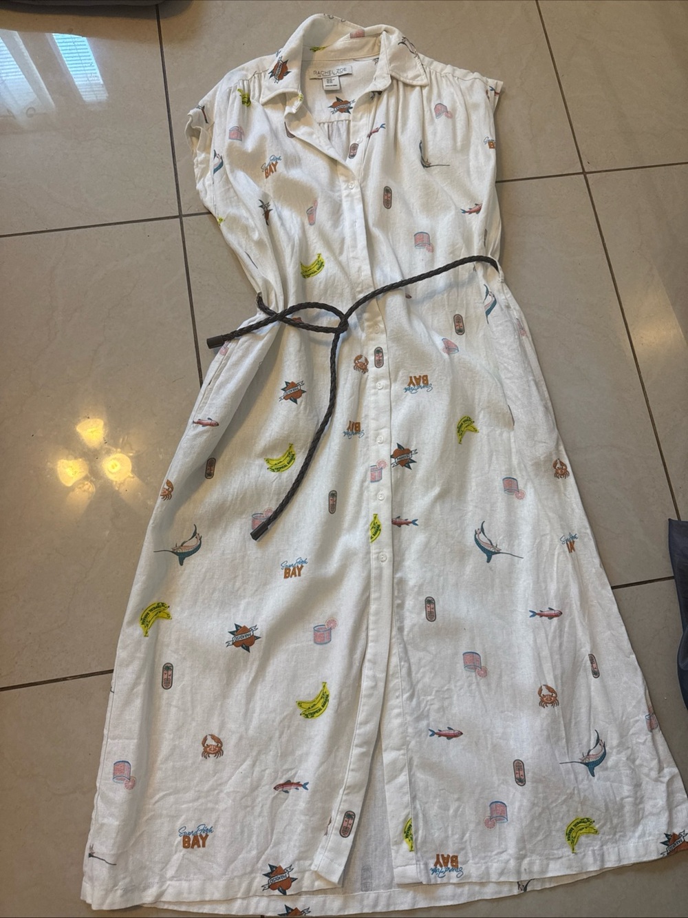 Rachel Zoe Women's Farm Dress Xs-s Anthropologie Rio Linen Midi Alemais Style